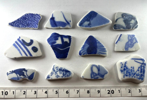 Genuine surf tumbled sea - tumbled, glass