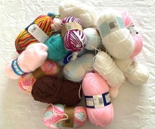 Yarn Joblot 1.1kg – Mixed Fibres & Colours – New & Used Skeins
