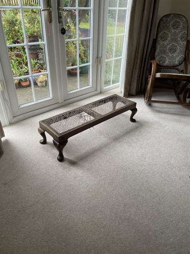 Old oak long footstool - long,