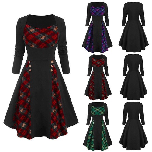 Women plaid check gothic - women,