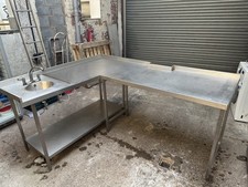 Commercial L shaped stainless