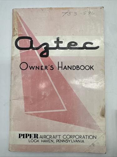 Vintage piper aztec owner - vintage,