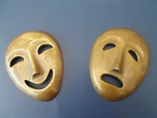 Pair Vintage Solid Brass