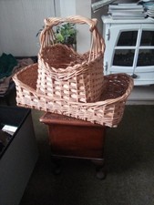 wicker wine and baguette and cheese picnic holder