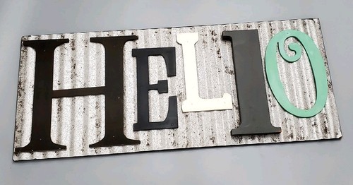 Rustic hello metal - hello,