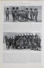 1900 BOER WAR PRINT OFFICERS R BATTERY ROYAL HORSE ARTILLERY 