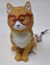 Next Hanging Ornament - Ginger Cat with Heart Shaped Glasses