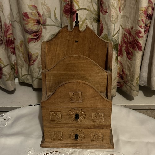Vintage carved wooden letter - wooden,
