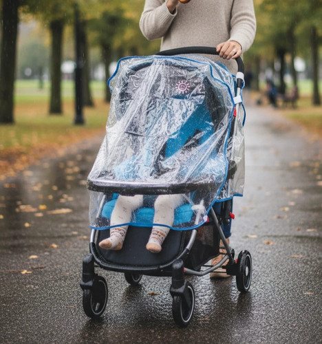 Universal stroller rain cover
