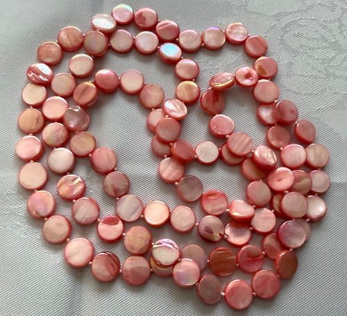Shell coin necklace - necklace,