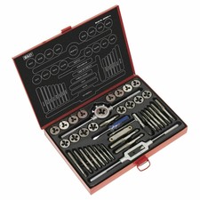 SEALEY TAP AND DIE SET 40PC WRENCH METRIC CUTS M3-M12 BOLTS ENGINEERS KIT AK3040