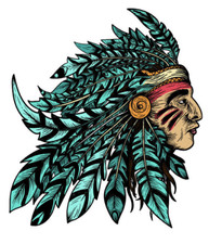 Indian Headdress Sticker Decal