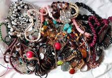 1.4KG Wearable Costume Jewellery Bundle Job Lot Resell Car Boot  Mixed Craft J1