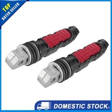 Universal Red Black Motorcycle Foot Pegs Motorbike Footrests Pedals Pack of 2