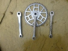 Rare vintage 1930s/4os  cycle/bike Hercules chain set sets 44T 61/2" arms 1/8