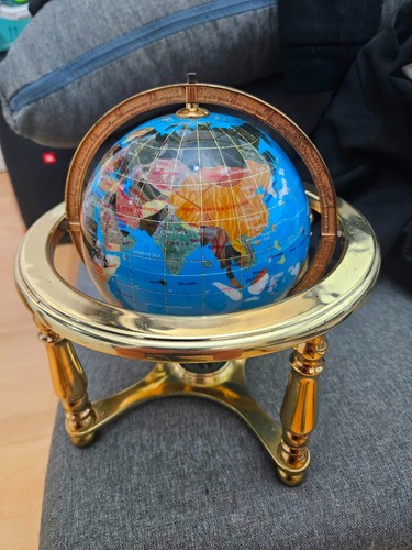 Globe metal gold stone world - globe,