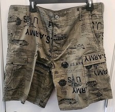 Men's Cargo Shorts Size Large U.S Army Airforce Army Green 