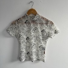 Lazy Oaf x Flintstones Mesh Top UK 8 Cottagecore