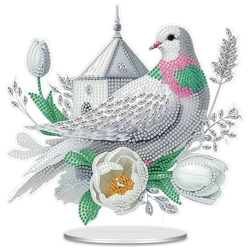 Diamond art dove standing - diamond,