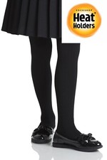 Girls Thermal Tights 140 Denier Plain Black School Uniform Heat Holders 0.52 Tog