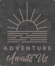 Waeco CRX50 Vinyl Fridge Sticker Wrap Print Adventure Awaits Us *Slate*