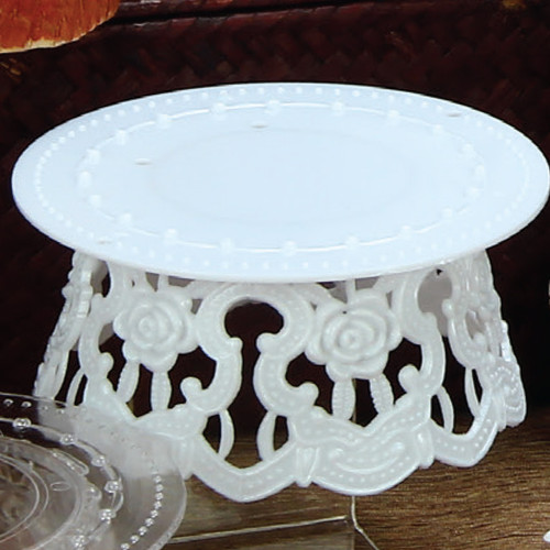 Plastic cake top white - plastic, base