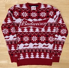 Small 38" inch chest Budweiser Christmas sweater jumper Xmas