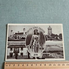 Vintage postcard seaside town - postcard,