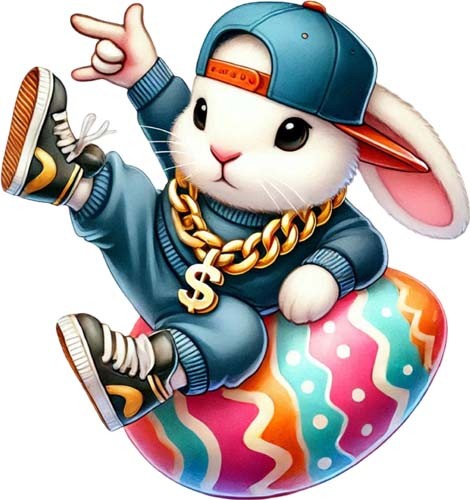 Easter hip hop - hip, rabbit