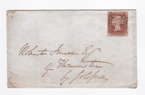 1842 four margin penny - qv, 1d