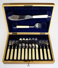Antique hallmarked cutlery - cutlery, set