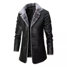 Mens Pu Leather Jacket Thick