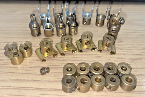Meccano parts assorted - parts, brass