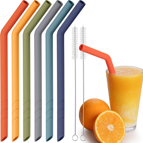 Silicone straws 6pcs - straws, extra