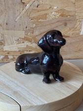 Vintage Szeiler Studio Pottery  Dachshund  Sausage Dog Figure