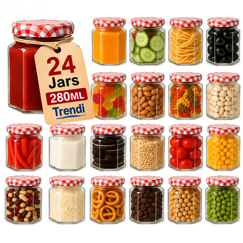 Jam jars 280ml wide - jars,