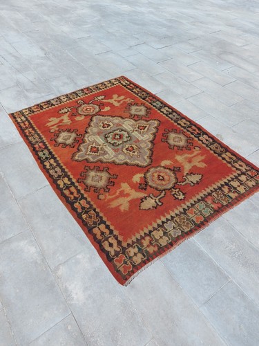 Rare antique oushak rug - oushak,