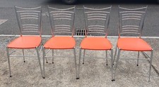 STYLISH ORIGINAL 1960'S SET OF 4 CHROME KITCHEN CHAIRS        DELIVERY AVAILABLE