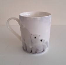 Season Greetings Mug Christmas Festive Polar Bear Snow Scene 10x8cm Bone China