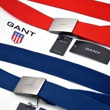 Gant Solid Canvas Belt Men Women Fabric Belt Pants 105-120cmx4.5cm Red Blue