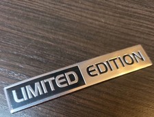 3D LIMITED EDITION Black Chrome Car Van Badge Self Adhesive Sticker Decal Tuning