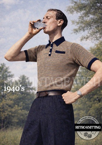 1940s men polo shirt - men's,