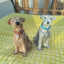 Cath Kidston Airedale Terrier Dogs Salt & Pepper Shakers set ..cute