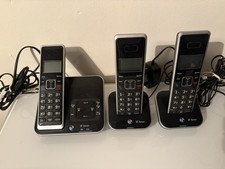 BT Xenon 1500 Triple X3 Set Cordless Phones Bundle Working - Need New Batteries