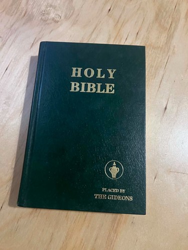 Holy bible placed the - bible,