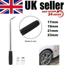 Extendable Wheel Brace Wrench Bar 21" long 17mm 19mm 21mm & 23mm Sockets UK