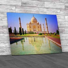 Taj Mahal Reflected Canvas Print Large Picture Wall Art