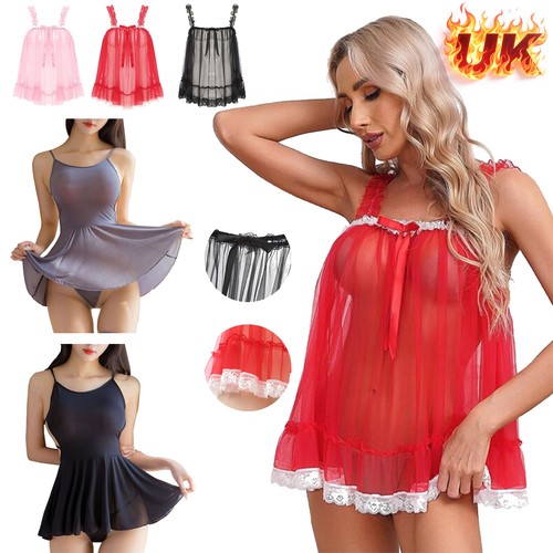 Women ruffle babydoll - uk,