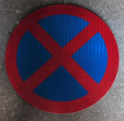 Road sign stopping - sign, "no
