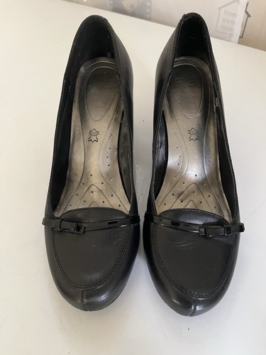 Ladies black court shoes - m&s,